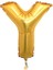 Y Harf Altın Folyo Balon 34 Inc 80 cm 1