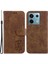Xiaomi Poco X6 5g Pu Deri Kapak Çevirin Cüzdan Standı Kaplan Desenli Telefon Kılıfı-Kahverengi (Yurt Dışından) 1
