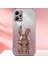 Xiaomi Redmi Için Not 12 5g (Küresel) Telefon Kılıfı Sevimli Tavşan Çekilebilir Kickstand Darbeye Dayanıklı Pc + Tpu Kapak-Pembe (Yurt Dışından) 2