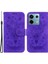 Xiaomi Poco X6 5g Kılıf Baskılı Gül Kelebek Telefon Standı Kapağı-Mor (Yurt Dışından) 1
