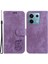 Xiaomi Poco X6 5g Pu Deri Kapak Kılıfı Cüzdan Standı Kaplan Desenli Telefon Kılıfı-Mor (Yurt Dışından) 1