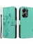 Xiaomi Poco M6 Pro 4g Kılıf Kelebek Çiçek Desenli Cüzdan Tarzı Telefon Kapağı-Yeşil (Yurt Dışından) 1