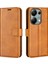 Xiaomi Poco M6 Pro 4g Kapak Manyetik Toka Pu Deri Folio Flip Telefon Cüzdan Kılıfı-Sarı (Yurt Dışından) 1