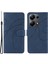 Xiaomi Poco M6 Pro 4g Kılıf Baskılı Kavisli Çizgi Deri Kapak-Mavi Için (Yurt Dışından) 1