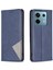 Xiaomi Poco X6 5g Pu Deri Kılıf Standı Manyetik Kapatma Flip Telefon Kapağı-Mavi (Yurt Dışından) 1