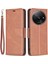 Xiaomi Redmi Için A3 Kılıf Deri Kapak Ayarlanabilir Stand Görünümü Folio Flip Telefon Kapağı-Kahverengi (Yurt Dışından) 1
