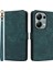 Xiaomi Poco M6 Pro 4g Kılıf Için Kayış Rfıd Engelleme Pu Deri Kapak Standı-Yeşil (Yurt Dışından) 1