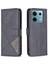 Xiaomi Poco X6 5g Telefon Kılıfı Için Pu Deri Kapak Geometrik Baskılı-Siyah (Yurt Dışından) 1