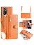 Xiaomi Redmi Note 11 Pro Deri Kılıf Fermuarlı Cep Crossbody Telefon Kapağı-Turuncu (Yurt Dışından) 1