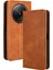 Xiaomi Redmi A3 Vintage Deri Kılıf Folio Flip Cüzdan Telefon Kapağı-Kahverengi (Yurt Dışından) 1