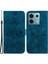Xiaomi Poco X6 5g Telefon Kapak Çiçek Cüzdan Kılıf Kart Tutucu-Koyu Mavi Için (Yurt Dışından) 1