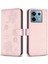 Xiaomi Poco M6 Pro 4g Kılıf Yonca Desenli Manyetik Toka Çevirmeli Telefon Kapağı-Pembe (Yurt Dışından) 1