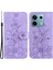 Xiaomi Poco X6 5g Telefon Kapak Çiçek Cüzdan Deri Kılıf Kart Tutucu-Mor Için (Yurt Dışından) 1