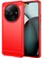 Xiaomi Redmi A3 Tpu Kılıf Fırçalanmış Karbon Fiber Doku Telefon Kapağı-Kırmızı (Yurt Dışından) 1
