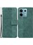 Xiaomi Poco X6 5g Deri Flip Telefon Kılıfı Cüzdan Kapak Geometri Desen-Yeşil Için (Yurt Dışından) 1