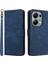 Xiaomi Poco M6 Pro 4g Kılıf Için Kayış Rfıd Engelleme Pu Deri Kapak Stand-Mavi (Yurt Dışından) 1