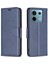 Xiaomi Poco X6 5g Deri Cüzdan Kılıfı Düz ​​renk Standı Telefon Kapağı-Mavi (Yurt Dışından) 1