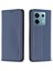 Xiaomi Poco X6 5g Pu Deri Kılıf Manyetik Otomatik Emilmiş Telefon Kapağı-Mavi Için (Yurt Dışından) 1