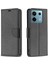 Xiaomi Poco X6 5g Telefon Kılıfı Için Düz Renk Pu Deri Standı Görünüm Kapağı Litchi Doku-Siyah (Yurt Dışından) 1