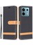Xiaomi Poco X6 5g Kılıf Kot Kumaş Ekleme Deri Telefon Kapağı-Siyah (Yurt Dışından) 1