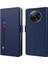 Xiaomi Redmi Için A3 Deri Kılıf Pu + Tpu Telefon Kapak Çevirin Ayna Tasarım Kart Sahibinin Telefon Kabuğu Stand-Mavi (Yurt Dışından) 1