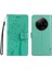 Xiaomi Redmi A3 Cüzdan Kılıf Kedi Ağacı Desenli Deri Telefon Kılıfı-Yeşil (Yurt Dışından) 1