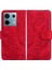 Xiaomi Poco X6 5g Kaplan Desenli Kılıf Pu Deri Standlı Cüzdan Telefon Kapağı-Kırmızı (Yurt Dışından) 1