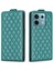 Xiaomi Poco X6 5g Kart Tutucu Telefon Deri Kılıf Dikey Çevirme-Yeşil (Yurt Dışından) 1