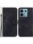 Xiaomi Poco X6 5g Standlı Kart Yuvaları Kılıf 7 Şekilli Desen Pu Deri Telefon Kapağı-Siyah (Yurt Dışından) 1