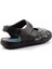 Siyah Hakiki Deri Erkek Sandalet E05437181303 3