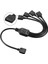 Coolmoon 4 Port 5V 3pin Argb LED Splitter Çoklayıcı Kablo, Uzatma Kablosu (1 Dişi To 4 Dişi) - Siyah 1