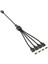 Coolmoon 4 Port 5V 3pin Argb LED Splitter Çoklayıcı Kablo, Uzatma Kablosu (1 Dişi To 4 Dişi) - Siyah 4