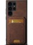Samsung Galaxy S23 Ultra Kickstand Kart Yuvalı Deri Arka Kahverengi Telefon Kılıfı (Yurt Dışından) 1
