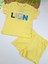Erkek Çocuk Şort Tişort Ikili Takım Kırmızı ve Sarı Renk Seçenekleri Lion Baskı Detaylı 1