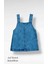 Kız Bebek Çocuk Life Star Kot Jile Yıldız Desen Jean Salopet Denim Elbise 2