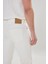 ALTINYILDIZ CLASSICS Erkek Beyaz Slim Fit Dar Kesim 5 Cep Armürlü Esnek Pantolon 4