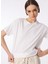 Beyaz Kadın Bisiklet Yaka Basic T-Shirt F4SL-TST0358 4