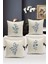 Flower/vintage Serisi Çift Tarafı Dijital Baskılı 4'lü Kırlent Kılıfı Seti (Cushion Cover Set) 1