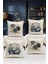 Flower/vintage Serisi Çift Tarafı Dijital Baskılı 4'lü Kırlent Kılıfı Seti (Cushion Cover Set) 1