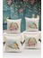 Flower/vintage Serisi Çift Tarafı Dijital Baskılı 4'lü Kırlent Kılıfı Seti (Cushion Cover Set) 1
