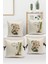 Flower/vintage Serisi Çift Tarafı Dijital Baskılı 4'lü Kırlent Kılıfı Seti (Cushion Cover Set) 1