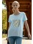 Baskılı T-Shirt Mavi / Blue 1