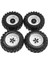4 Adet 93MM Metal 1.9 Inç Beadlock Jant Lastik Lastik Seti 1/10 Rc Paletli Araba, Oluklu Adaptör, Beyaz (Yurt Dışından) 4