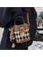 Moda Niş Messenger Doku Eşkenar Dörtgen Taşınabilir Kova Çantası (Yurt Dışından) 4