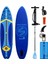 Lethe Boards Plans Blue Sörf Tahtası Skatinger Montajlı D-Ring Halkalı Gezi-Yoga Sup Infletable Paddle Board 335 x 84 x 15 cm Full Set – Su Geçirmez Telefon Kılıfı Hediye 1