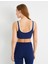 Spor Sütyen Kapsız Renk Bloklu Slim Fit U Yaka 4
