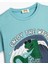 Dinozor Baskılı Kısa Kollu Tişört Bisiklet Yaka Pamuklu 3