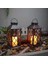 Siyah Vintage LED Mum Işığı Rüzgar Geçirmez Şamdan Lamba Dış Aydınlatma Bahçe Asılı Lambalar Cadılar Bayramı Işıkları Dekorasyon (Yurt Dışından) 2