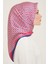 Lacivert - Şeker Pembe Geometrik Desen Tivil İpek Eşarp 9151 - 03 6