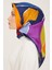Lacivert Geometrik Desen Tivil İpek Eşarp 9125-80 3